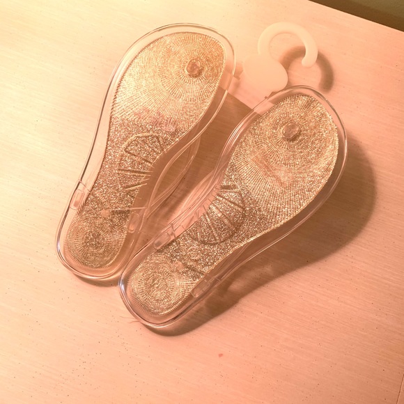 Kate Spade Gold Sparkly Flip Flops - Picture 3 of 3